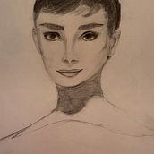 Audrey Hepburn  Graphite Sketch. Drawing project by michelleylaya - 03.12.2026