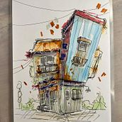 My little house from the course Ein Projekt aus dem Bereich Architektonische Illustration, Zeichnung, Illustration mit Tinte, Sketchbook und Skizzenentwurf von martynasp9 - 19.03.2026