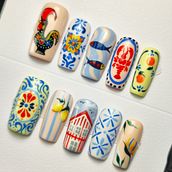 Nail Art Portugal 🇵🇹 Ein Projekt aus dem Bereich Dekoratives Malen, Design, Traditionelle Illustration, Malerei und Musterdesign von leticia_bupi - 21.03.2026