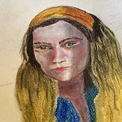 Pastel portrait . Desenho artístico projeto de Jacqueline Hewitt - 21.03.2026
