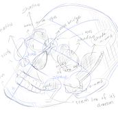 skull anatomy and persepctive . Menggambar, Gambar Gambar, Gambar Pensil, Gambar Realistis, Dan Seni Rupa proyek oleh MiamMiam Wang - 03.22.2026