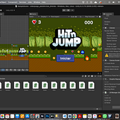 Videojuego Hit N Jump creado con Unity Ein Projekt aus dem Bereich Animation von Figuren, Videospielentwicklung und Bildbearbeitung von Brenda Palacios - 23.03.2026