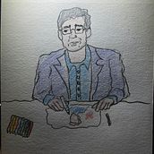 Bill Robles quick sketch Ein Projekt aus dem Bereich Skizzenentwurf, Zeichnung, Porträtzeichnung, Illustration mit Tinte und Zeichnen mit Buntstiften von tomas57 - 23.03.2026