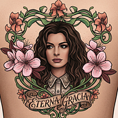 Retrato de Anne Hathaway . Digital Drawing, Digital Illustration, Drawing, and Tattoo Design project by Marco Andres Coronado Porcel - 03.23.2026