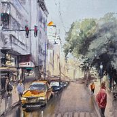 City Fragments in Watercolor. Watercolor Painting, Fine Arts, and Architectural Illustration project by Aliya Bodnar - 03.25.2026