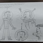 FINAL CHARACTER Skinny Nervous Astronaut . Un progetto di Disegno, Character design, Illustrazione tradizionale e Illustrazione digitale di Dietrich Adonis (Ordoñez) - 25.03.2026