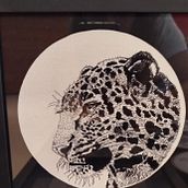 Onça em linhas.. Un progetto di Disegno, Ricamo, Fiber Art, Illustrazione tradizionale, Disegno realistico e Textile Design di Erika Siqueira - 25.03.2026