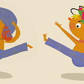 Boy and his friend. Design de personagens, Criatividade, Redes sociais, Pintura, Artesanato, Ilustração digital, Artes plásticas, Desenho digital, Consultoria criativa, Design digital e Instagram projeto de Tasneem Marghani - 28.03.2026