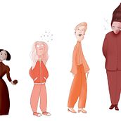 Quatre personnages. Un progetto di Illustrazione tradizionale, Character design, Illustrazione digitale, Illustrazione infantile e Narrativa di Aude Alliot - 29.03.2026