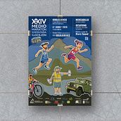 Diseño e Ilustración Cartel XXIV Medio Maratón de Montaña del Ocejón 2026. Un proyecto de Ilustración vectorial, Diseño de carteles, Diseño gráfico, Comunicación y Publicidad de José Luis Segovia García - 31.03.2026