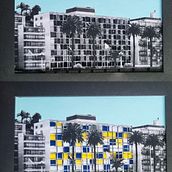 Edificio Copacabana, tirador con guía. Un proyecto de Artesanía, Eventos, Ilustración tradicional, Papercraft, Diseño de papelería				 y Arquitectura de Valeria Diaz Orrego - 01.04.2026