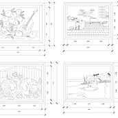 As dimensões de alguns objetos 2026, digitais, "AutoCAD". . Ilustrație digitală, Desen, Comunicare, Creativitate, Desen digital, Schițe, Ilustrație pentru copii și Arhitectură de Jayme Gonzalez - 04.01.2026