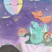 Fantasy World . Fine Arts, Traditional illustration, Children's Illustration, Painting, and Watercolor Painting project by Janani Grisel Caro Martin del Campo - 04.02.2026