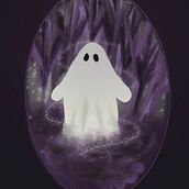 Whimsy Ghost. Digital Illustration project by melloravenwood - 04.07.2026
