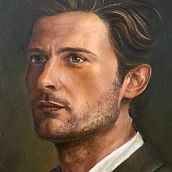 Portrait of a young man with a proud look. Un projet de Beaux Arts, Peinture , et Peinture à l'huile de Egidio Calabrese Violetta - 09.04.2026