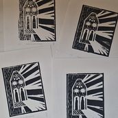 TEG: Imatge amb la tècnica del LINOGRAVAT i tiratge de 4 còpies. Ilustração com tinta, e Artes plásticas projeto de anna herrerías soto - 12.04.2026
