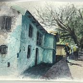 Paseo por una calle de un pueblo de la India. Painting, and Watercolor Painting project by María Castro - 04.13.2026