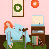 Mujer mid century modern Ein Projekt aus dem Bereich Digitale Zeichnung, Digitale Illustration, Zeichnung und Traditionelle Illustration von Sergio Campos - 15.04.2026