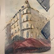 Whispers of Stone & Water. Drawing, Watercolor Painting, Architectural Illustration, Sketchbook, Ink Illustration, and Sketching project by Sandeep KG - 04.16.2026