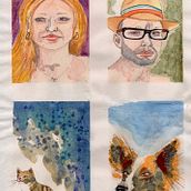 Vier Aquarellstudien – Zwischen Kontrolle und Zufall Ein Projekt aus dem Bereich Bildende Künste, Porträtzeichnung, Traditionelle Illustration, Malerei und Aquarellmalerei von Christian Gutknecht-Stöhr - 17.04.2026