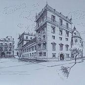 Architectural sketch. Architectural Illustration, Drawing, Traditional illustration, Ink Illustration, and Sketching project by y7dfcnx8rv - 04.18.2026
