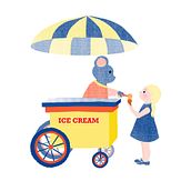 Ice Cream. Un proyecto de Ilustración infantil, Dibujo digital, Ilustración digital, Dibujo e Ilustración vectorial de Maria Stylianopoulos - 21.04.2026