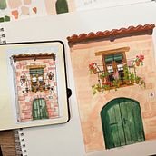 The Potter's House. Traditional illustration, Sketching, Creativit, Drawing, Watercolor Painting, Sketchbook, and Gouache Painting project by Liza Lluma - 04.21.2026
