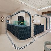 Restaurante ALHAMBRA - MARRUECOS. Design de interiores projeto de Nayra Iglesias - 21.04.2026