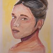 Retrato em aquarela . Fine Arts, Painting, Portrait Drawing, and Watercolor Painting project by Flávia Nicodemos - 04.23.2026