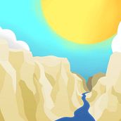 Cloudy Afternoon Canyon Ein Projekt aus dem Bereich Digitale Illustration von Steven - 24.04.2026