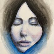 Coloured pencil and watercolour portrait of a woman Ein Projekt aus dem Bereich Bleistiftzeichnung, Artistische Zeichnung, Porträtzeichnung, Traditionelle Illustration und Zeichnen mit Buntstiften von kirstyopie - 27.04.2026