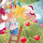 Um Natal Brilhante  . Menggambar, Ilustrasi tradisional, Ilustrasi Anak-Anak, Narasi, Lukisan, Dan Lukisan Cat Air proyek oleh Robbie Gonçalves - 04.27.2026