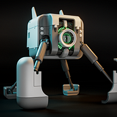 ROBOTO KAZOKU, Modelado Hard Surface . % Juan Felipe Florez Zamora tarafından hazırlanan 3D, Ve 3D Modelleme projesi - 04.29.2026