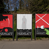 Hamlet poster concepts. Direção de arte, Estratégia de marca, Criatividade, e Design de cartaz projeto de Marijn Verschuure - 30.04.2026