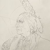 Native American Chief. Drawing, Traditional illustration, Arts, Crafts, Fine Arts, Painting, and Watercolor Painting project by Ruben Gomez - 05.01.2026