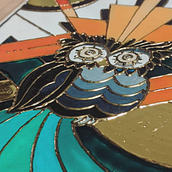 Faux stained glass owl Ein Projekt aus dem Bereich Traditionelle Illustration, Handwerk und Plakatdesign von Lucy Cameron - 03.05.2026
