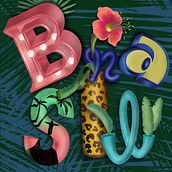 Brazil Tropical Lettering Study x Domestika Ein Projekt aus dem Bereich Lettering, 3-D-Lettering und Digitales Lettering von vivicoccia87 - 04.05.2026