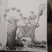 Elder Potato Wizard. Un proyecto de Dibujo a lápiz, Dibujo, Pintura a la acuarela, Sketchbook e Ilustración naturalista				 de Daniil Lebedev - 07.05.2026