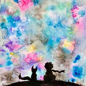 I pianeti degli acquerelli moderni. Un projet de Illustration traditionnelle, Beaux Arts, Peinture , et Aquarelle de bea_fiore - 09.05.2026