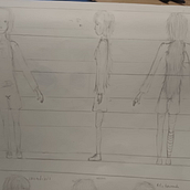 Model sheet. Un proyecto de Ilustración tradicional, Diseño de personajes, Cómic, Dibujo a lápiz, Dibujo y Manga de Débora de Oliveira Cintra e Silva - 10.05.2026