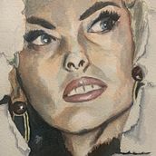 Linda Evangelista. Un projet de Illustration traditionnelle, Aquarelle , et Dessin de portrait de Mary Barcelona Lebrato - 11.05.2026