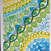 My final project for block printing. Traditional illustration, Pattern Design, Printing, Sketchbook, and Engraving project by Julia Poddubnaia - 05.13.2026
