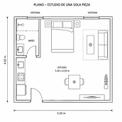 Estudio económico y sencillo . Architecture, Interior Architecture, Interior Design, Architectural Illustration, L, scape Architecture, and ArchVIZ project by Jaasiel Cerna Fallas - 05.14.2026