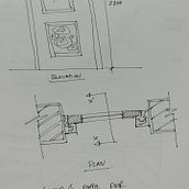 A door sketch !. Arquitetura projeto de Er Ashish N - 18.05.2026