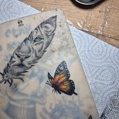 Tiger's feather . Tattoo Design project by Ewelina Samojlik - 05.19.2026