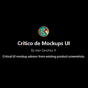 Critico de Mockup UI. Management, Productivity, Business, and Artificial Intelligence project by Jean Sanchez - 05.22.2026