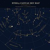 HTML5 Canvas Sky Map Ein Projekt aus dem Bereich JavaScript, Motion Graphics, Multimedia und Programmierung von Artur Mirabet - 23.05.2026