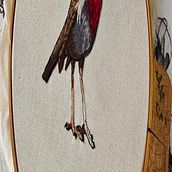 Pássaro.. Embroider, Traditional illustration, and Textile Design project by Flavia Helena Nunes Silva - 05.23.2026