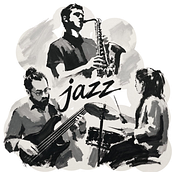 Sombras de jazz. Fine Arts, Art Direction, Information Design, Editorial Design, Graphic Design, and Editorial Illustration project by ANDREA JILES P - 05.25.2026