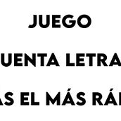 Juego "Cuenta Letras". Programação , e Desenvolvimento Web projeto de alicia_ulloa - 26.05.2026